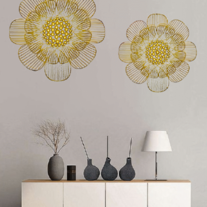Metal Flowers Wall Decor, Wall Decorations for Living Room, Wall Sculptures
